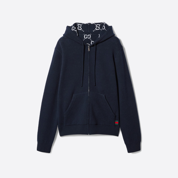 グッチのフード付きカーディガン