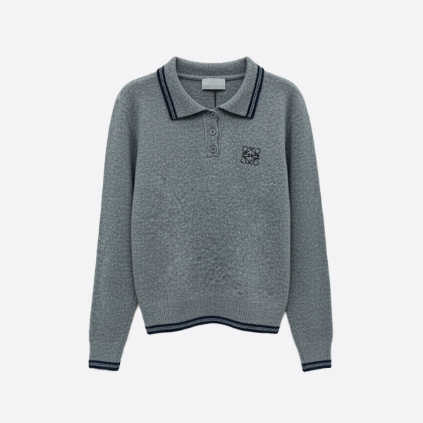 ロエベ アナグラム ポロニット セーター グレー