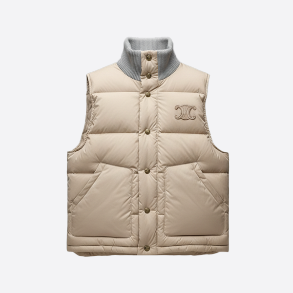 セリーヌ トリオンフ ダウンベスト アイボリー