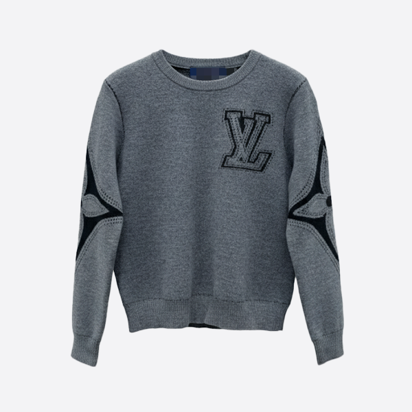 ルイ・ヴィトン モノグラム ニット セーター グレー