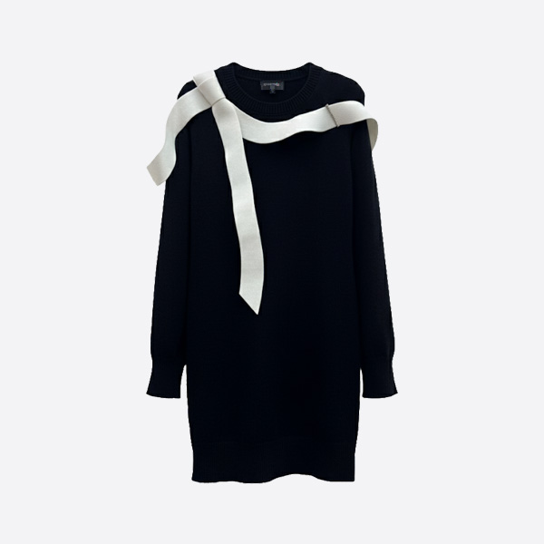 シャネル リボン ニット ワンピース