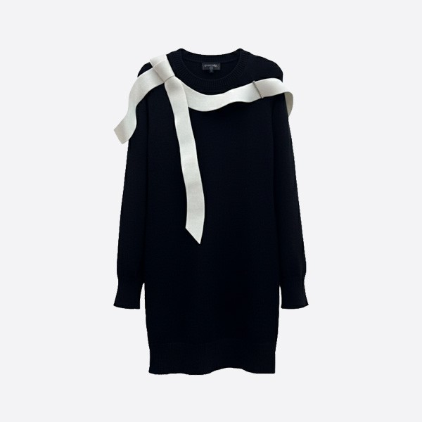 シャネル リボン ニット ワンピース