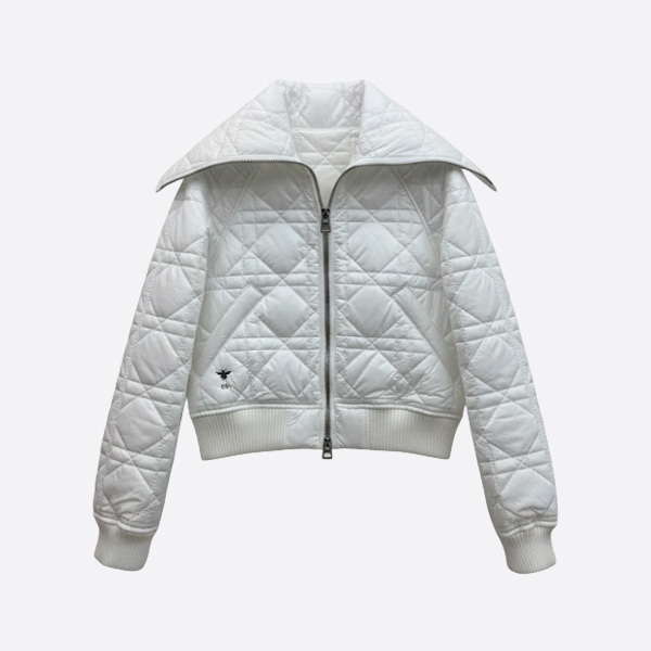 ディオール カナージュ キルティング ボンバージャケット ホワイト