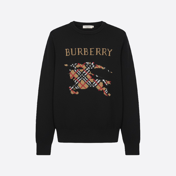 バーバリー ホースフェリーナイト ロゴ ウール セーター ネイビー