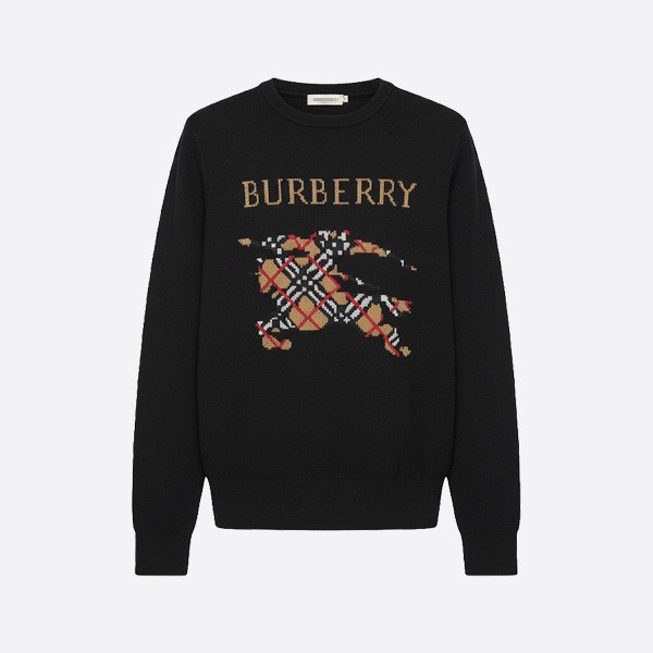 バーバリー ホースフェリーナイト ロゴ ウール セーター ネイビー