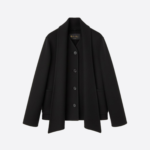 ロロ・ピアーナ カシミヤ Vネック ジャケット グレー