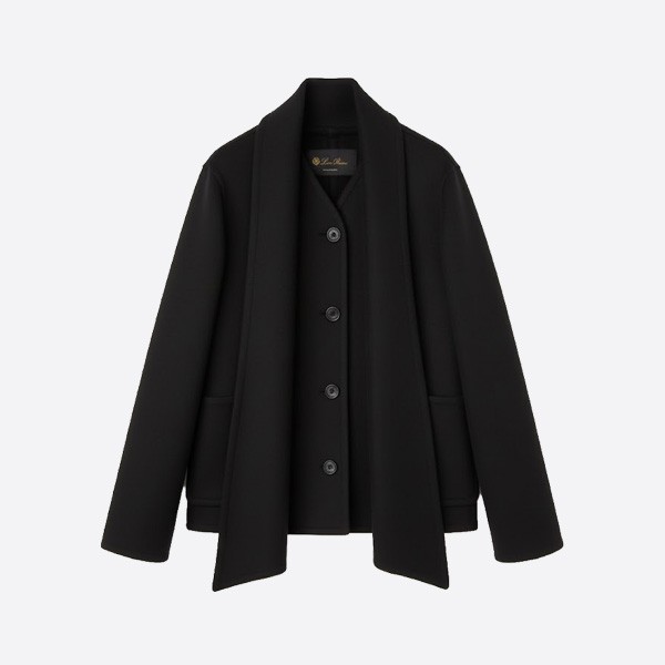 ロロ・ピアーナ カシミヤ Vネック ジャケット グレー