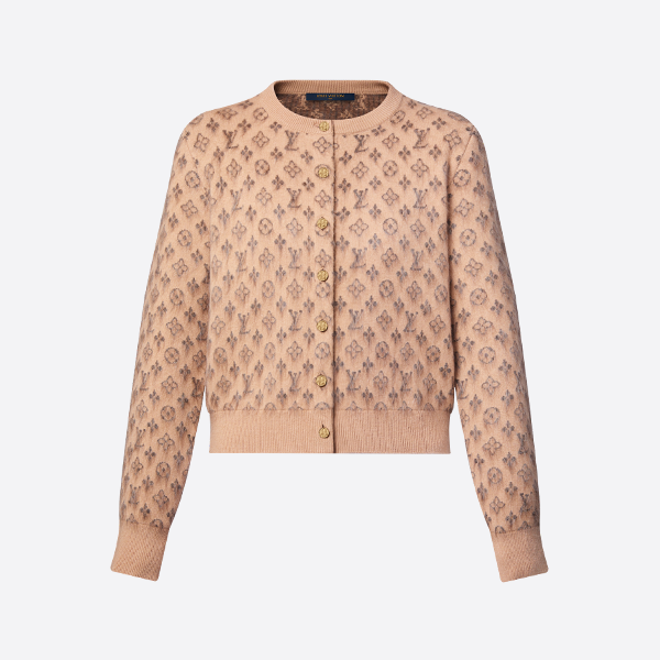 ルイ・ヴィトン モノグラム ニット カーディガン ブラウン