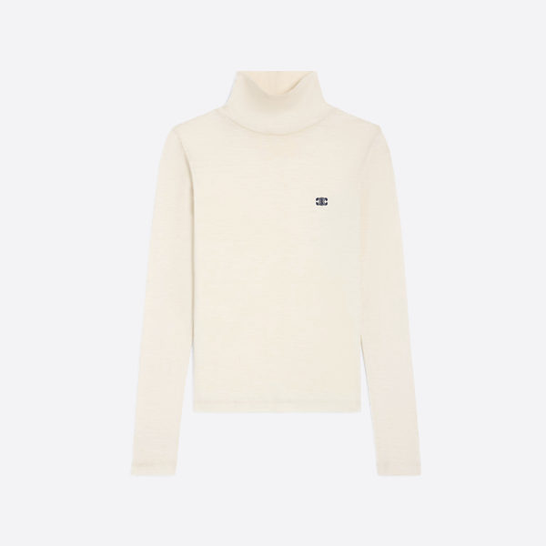 セリーヌ タートルネック ウール ニット ホワイト