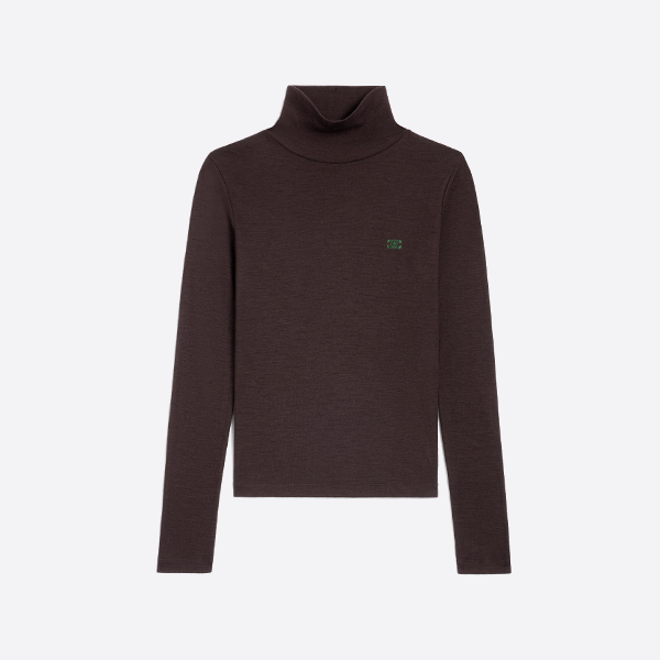 セリーヌ タートルネック ウール ニット ブラウン