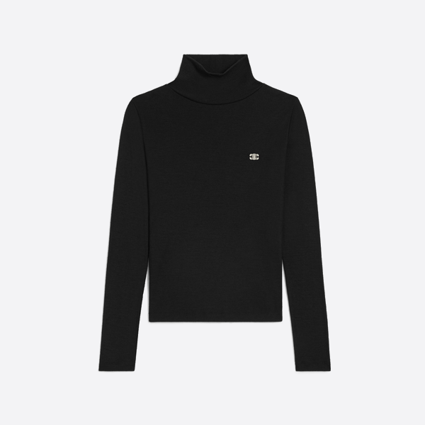 セリーヌ タートルネック ウール ニット ブラック
