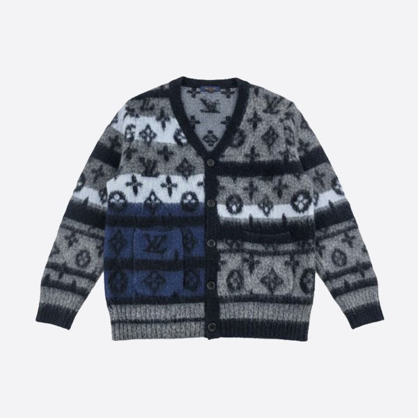 ルイ・ヴィトン モノグラム グラデーション ウールモヘア カーディガン