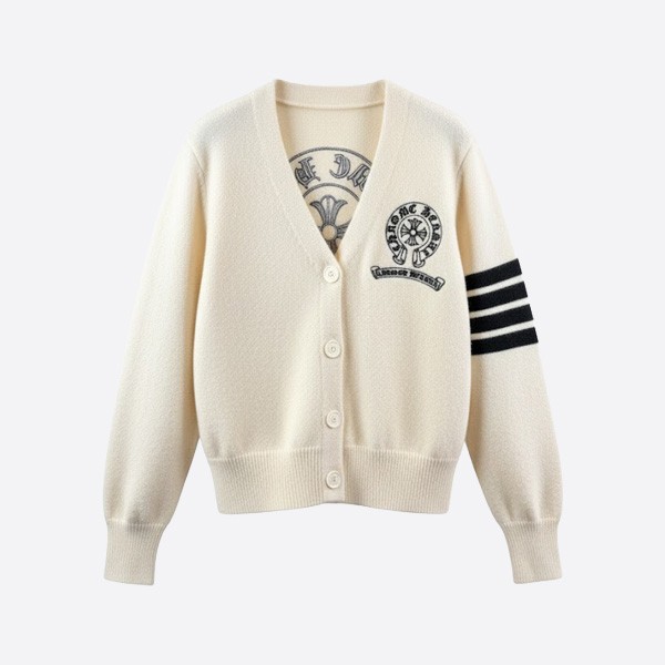 クロムハーツ クロスロゴ ウールニット セーター アイボリー