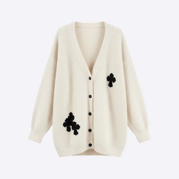 クロムハーツ クロスロゴ モヘアニット セーター アイボリー