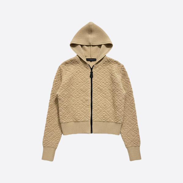 ルイ・ヴィトン モノグラム キルティング ウール ジップフーディー