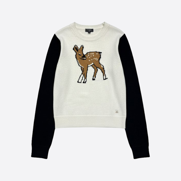 シャネル バンビ インターシャ ウールニット セーター