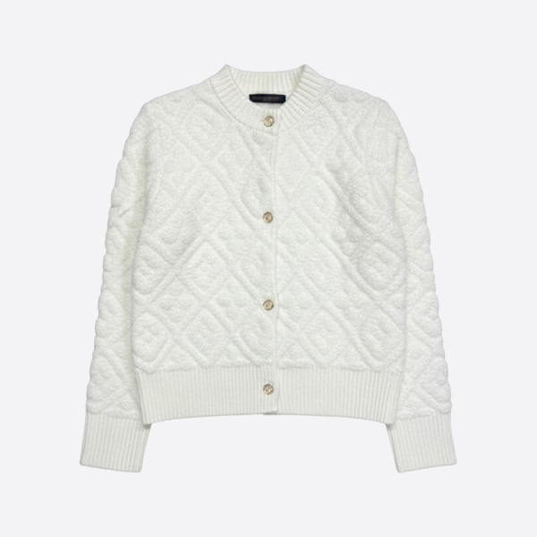 シャネル マトラッセ キルティング ニットセーター ホワイト