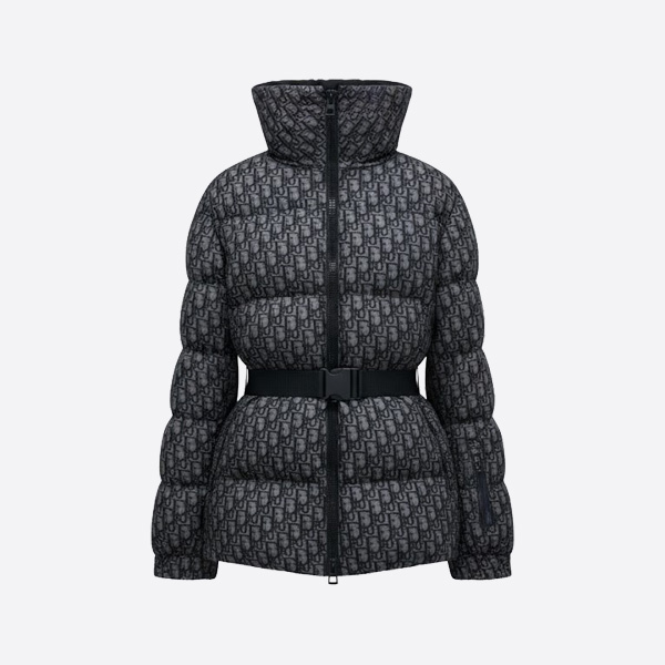 ディオール オブリーク ベルト付き ダウンジャケット ブラック