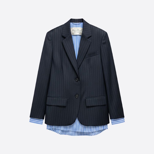 アクネストゥディオズ レイヤード ピンストライプ ブレザー