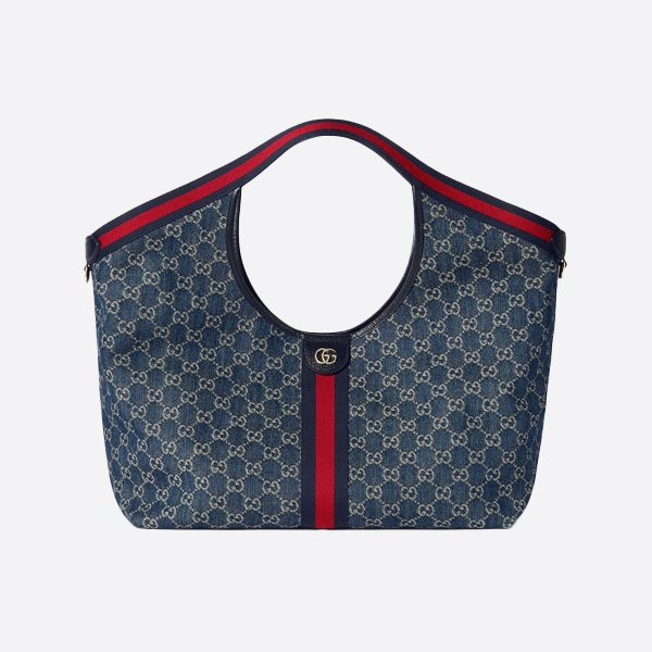 グッチ デニムブルー ハンドバッグ 853971