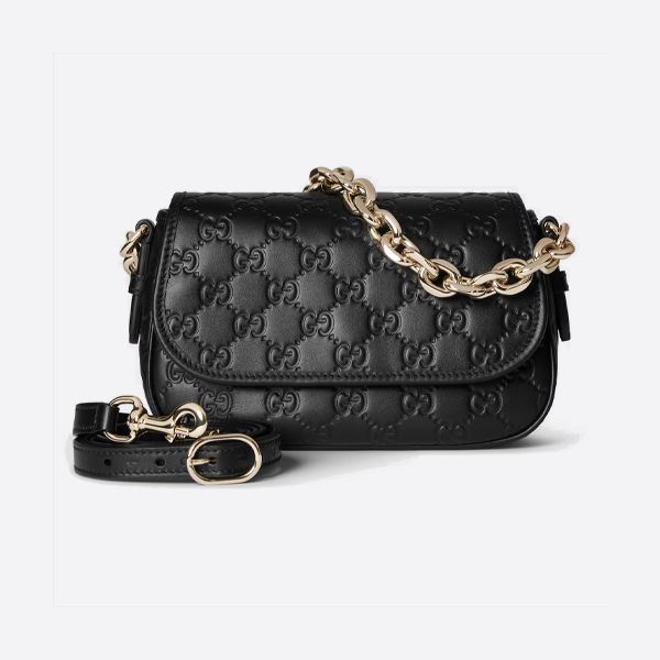グッチ ブラック エンボス加工 チェーンバッグ 847448