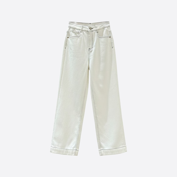 セリーヌ ハイウエスト ストレートデニムパンツ