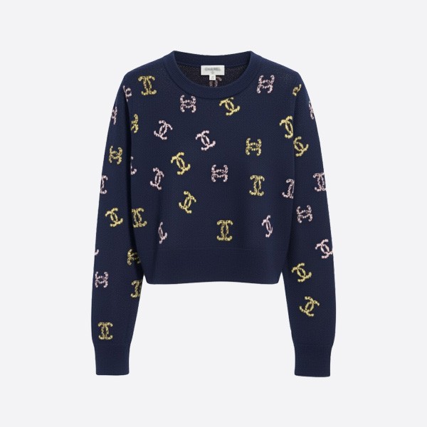 シャネル パステルCCロゴ ニットセーター ブラック