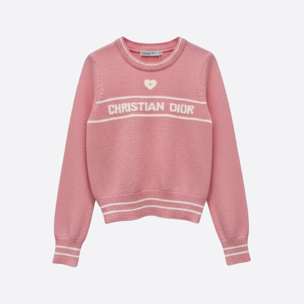 ディオール ハートロゴ ニットセーター ピンク