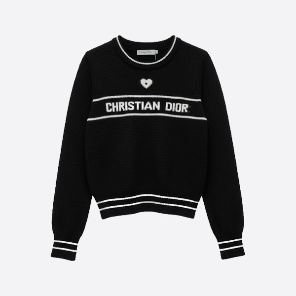 ディオール ハートロゴ ニットセーター ブラック