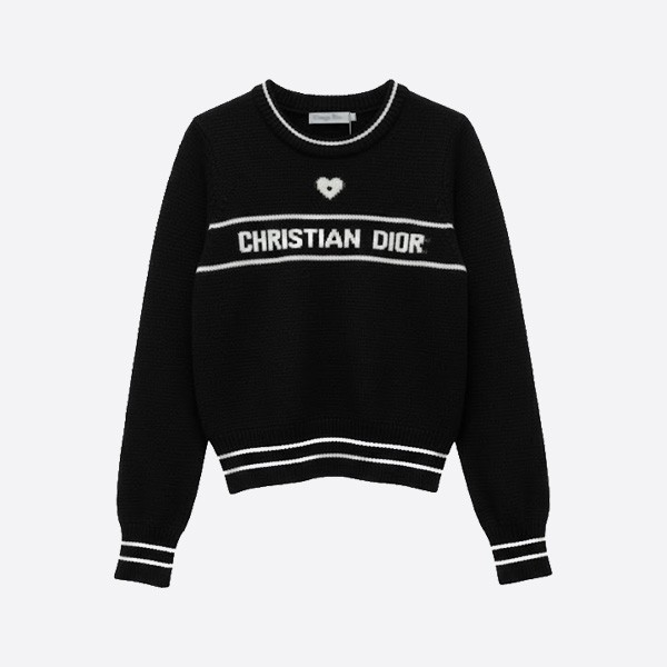 ディオール ハートロゴ ニットセーター ブラック