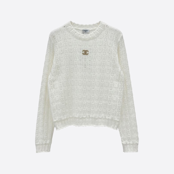 シャネル レースニットセーター ホワイト