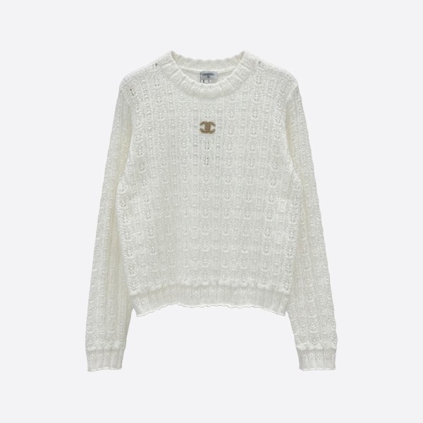 シャネル レースニットセーター ホワイト