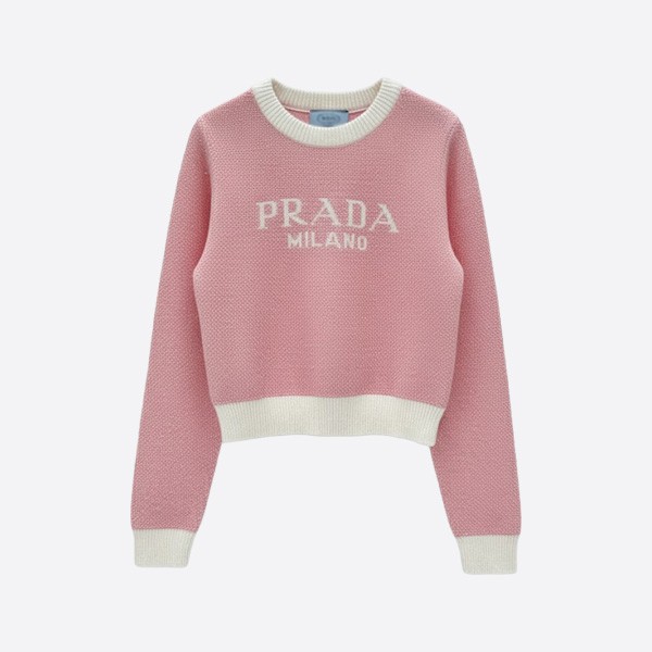プラダ ロゴニットセーター ピンク