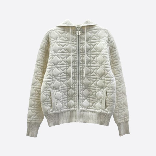ディオール カナージュキルティングフーディー ホワイト