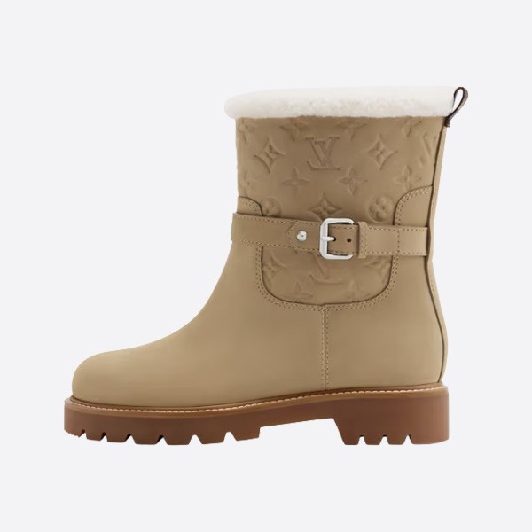 ルイ・ヴィトン テリトリー アンクルブーツ ベージュ 1AIU43