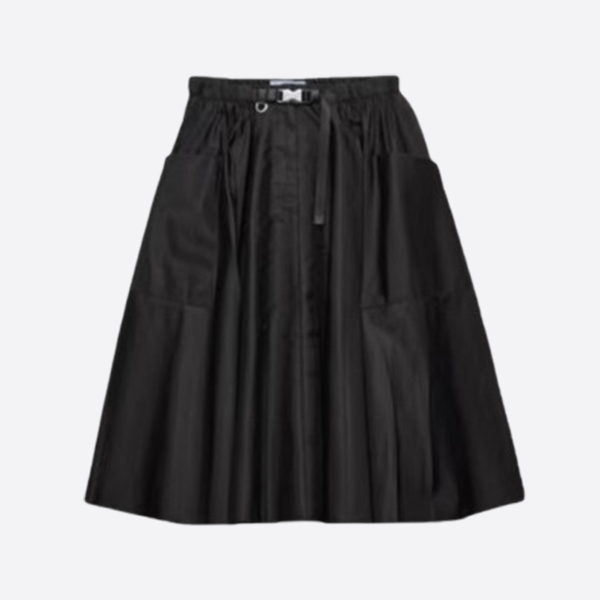 プラダ ウエストゴム ナイロンポケット スカート ブラック